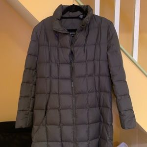 Serle long olive green winter coat size 10